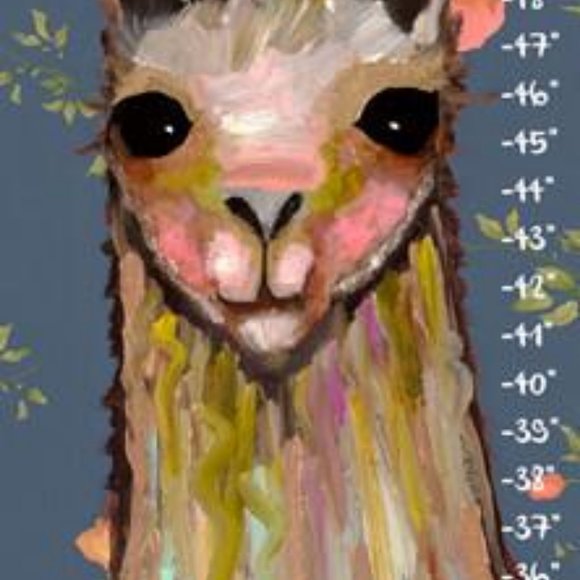 Llama Growth Chart Art Print: Personalized "LUCY" - Picture 2 of 11